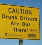 10-9 Drunk drivers road sign
